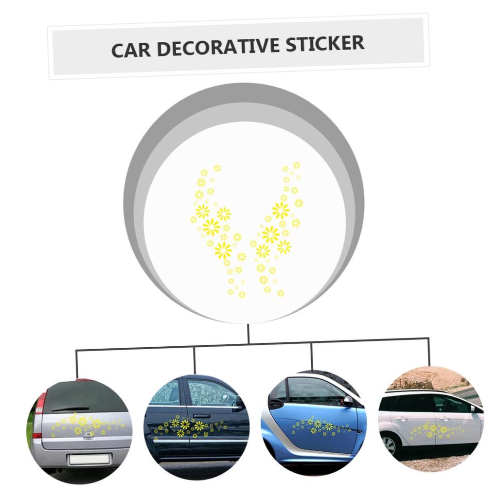 Healifty 2pcs Car Grass Sticker Bottle Sticker Honeycomb Stencil Car Window Decal Toy