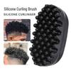 Portable Black Silicone Curling & Dreads Comb for Updos