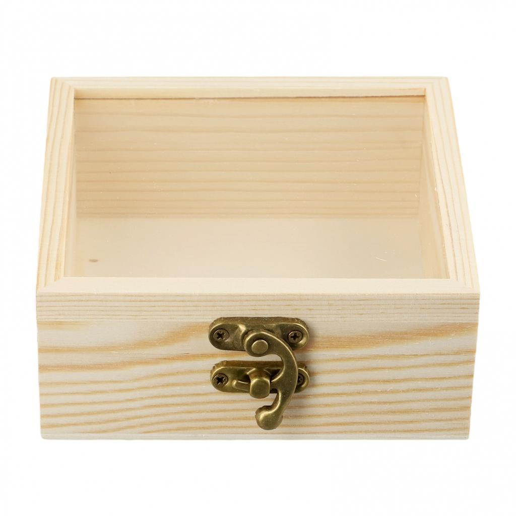 Charming Wooden Hinged Box for Personalized Crafts and Keepsakes