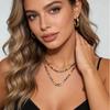Dopamine Sugar Cube Colored Zircon Summer Eye-Catching Neck Chain Light Luxury Simple Temperament Bracelet Necklace