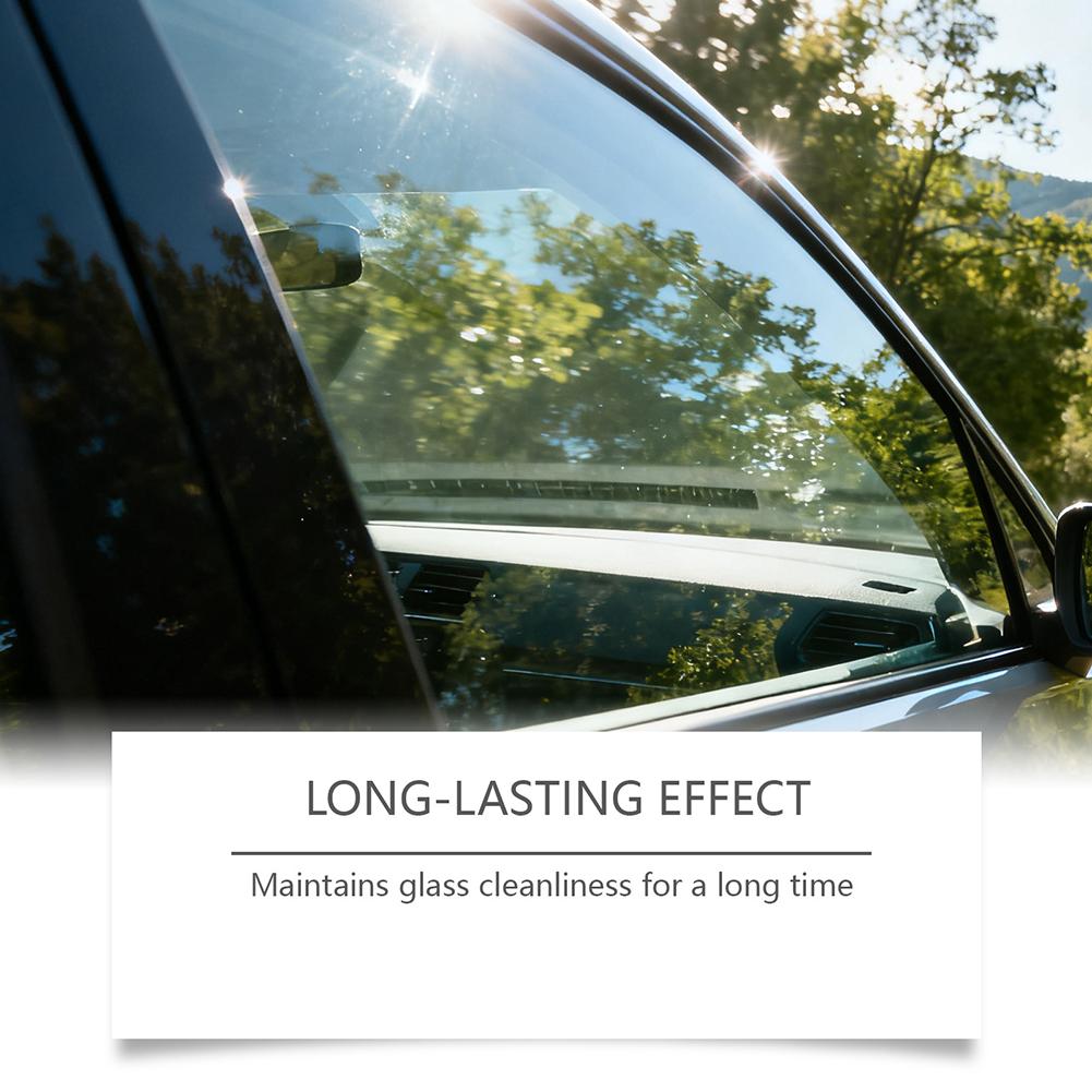Car Glass Cleaner Kit Windshield Oil Film Remover Polishing with Water Repellent Coating for Auto Detailing Restore Clear Vision