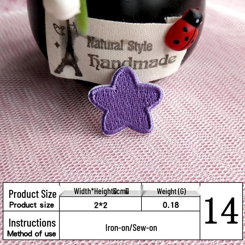 In Stock: Cute Mini Star Embroidery Patch for Clothing Decoration