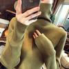 Women's Spring & Autumn Slim-Fit High-Neck Knit Sweater - Loose Inner Wear Base Layer Top