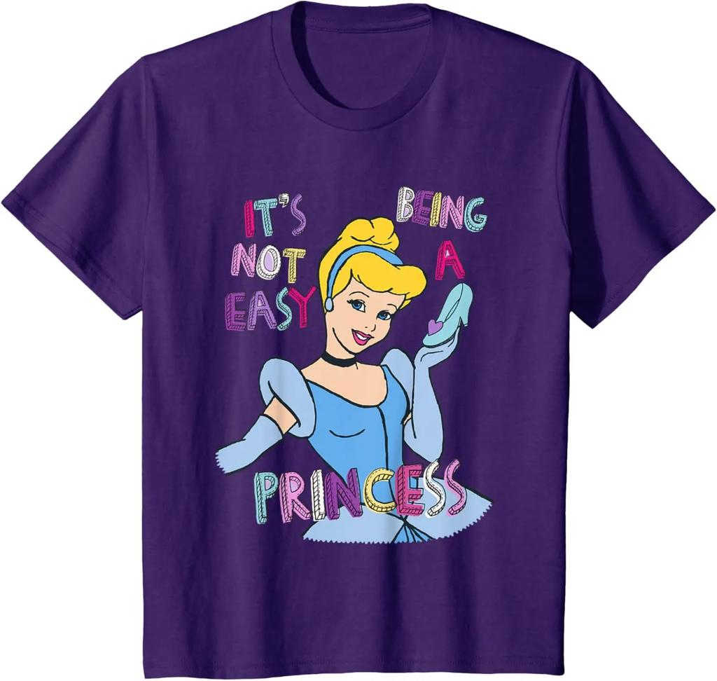 Hot Fashion Casual Disney Princess Cinderella Not Easy Being A Princess T-Shirt T-Shirt S-4XL Four Seasons