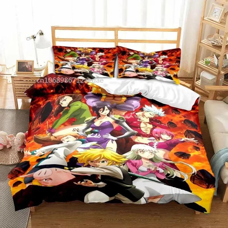 New Anime The Seven Deadly Sins All Season Twin Bedding Set 2/3 Piece Comforter Set Bed Duvet Cover Double King Comforter Cover