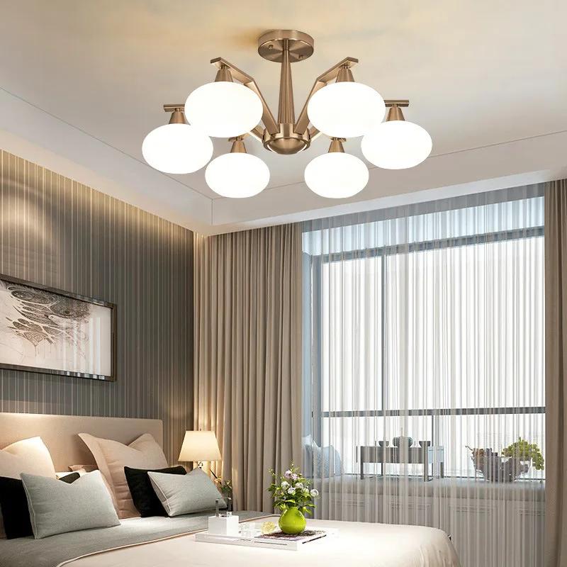 Candelabru Modern Metal Nichel LED Iluminat Decor Living Sufragerie Lămpi Pandantive LED Dormitor Lumină Suspendată Corp de Iluminat