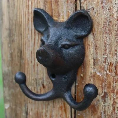 American Style Countryside Cast Iron Cactus Hook Retro Horticultural Animal Wall Hook Wall Decoration Clothing Hats Branch Hooks
