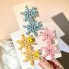 Snowflake Hair Clip Alloy Hairpin with Snowflakes Shape Comfortable Hairpiece for Christmas Party Styling Accesories