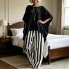 Women T-shirt Pants Two Piece Set Summer O-Neck Short Batwing Sleeves Shirt Striped Trousers Loose Casual Top Pants Suit