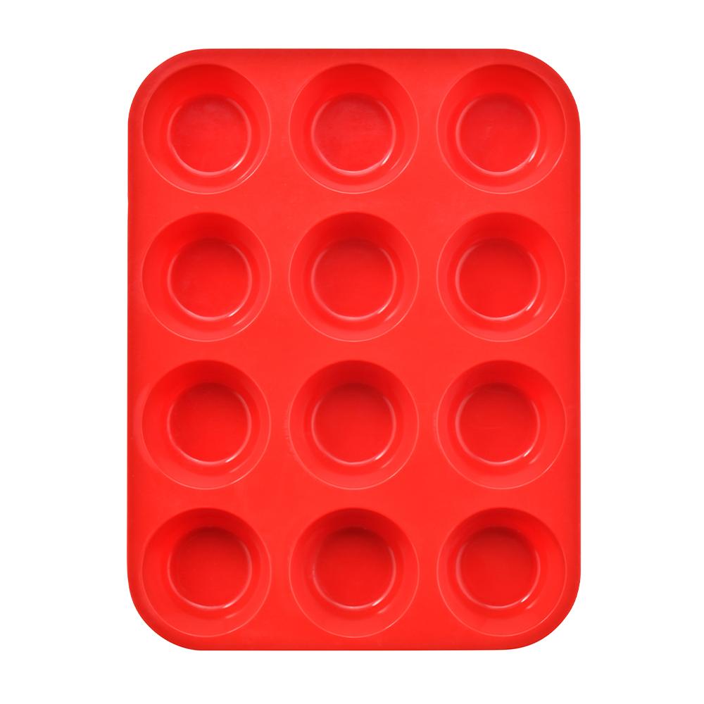 12 Holes Silicone Baking Mold for Baking 3D Bakeware Chocolate Round Sphere Mold Cupcake Pan Cake DIY Muffin Kitchen Tool