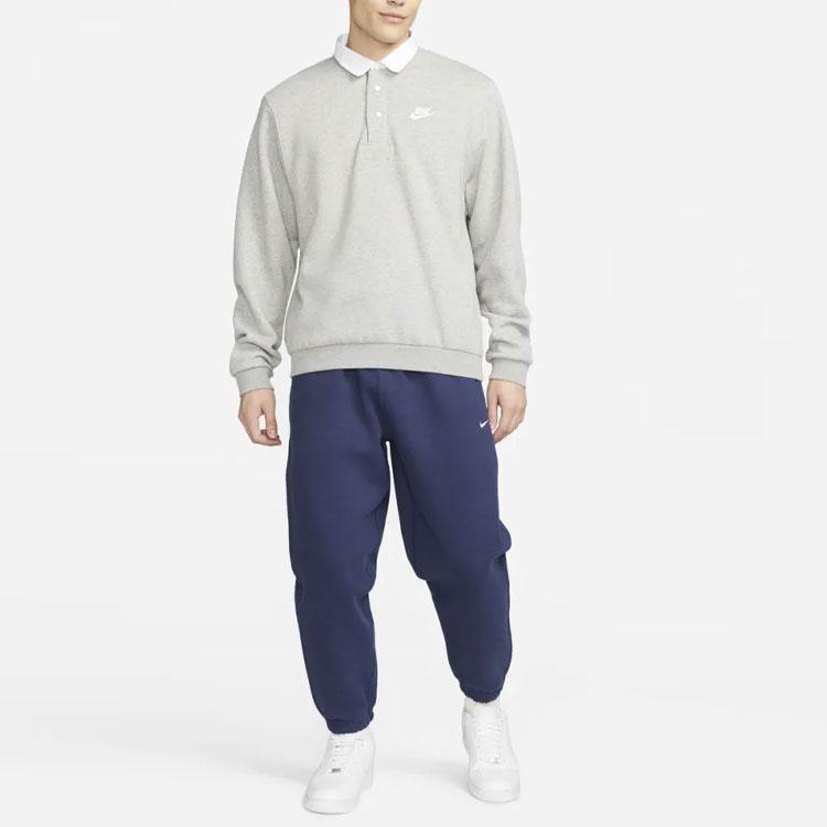 Nike Logo Print Drawstring Jogger Pants Men Bottoms Midnight-Blue DX1365-410