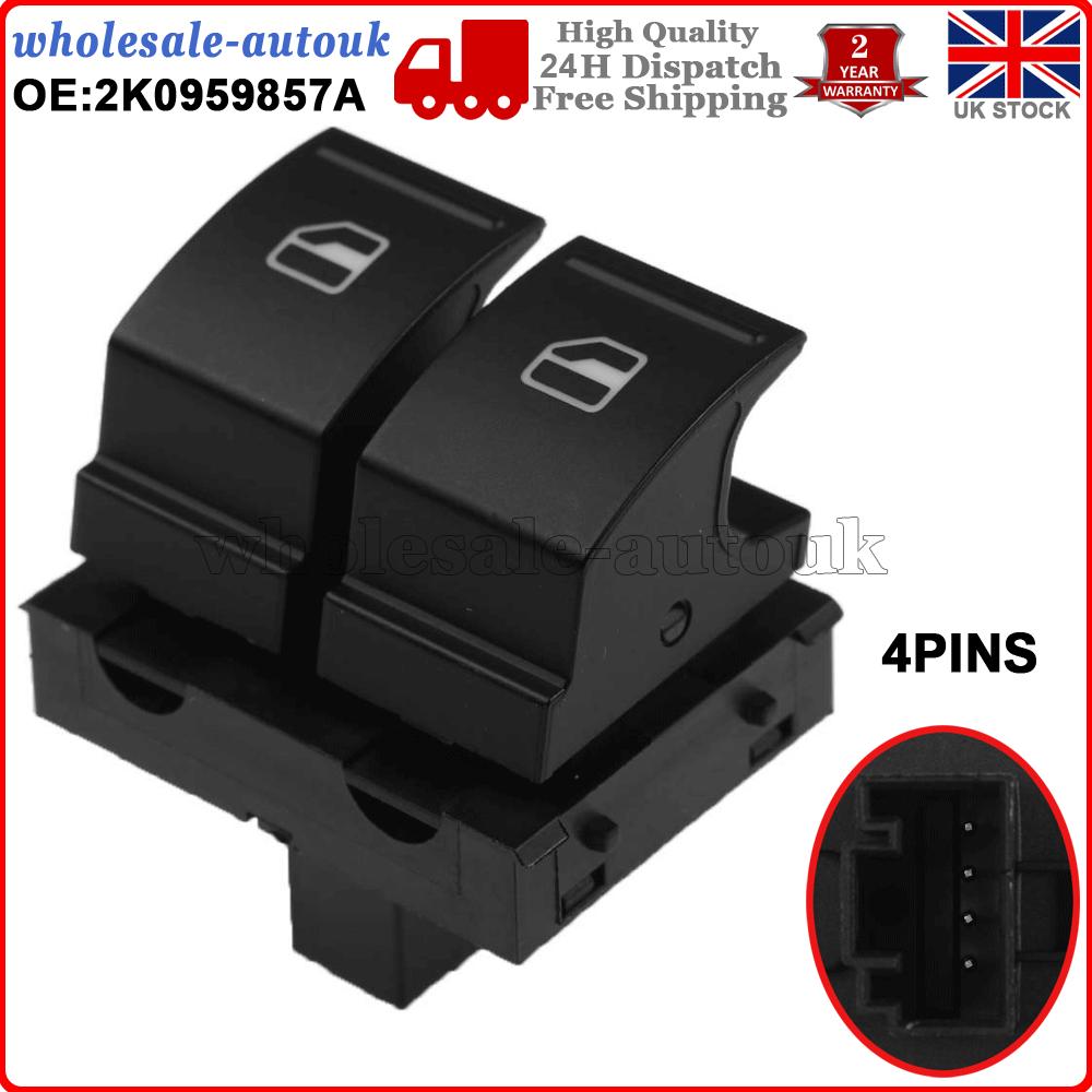 For VW Polo Caddy Seat Altea Ibiza Leon Electric Window Switch Lifter 2K0959857A
