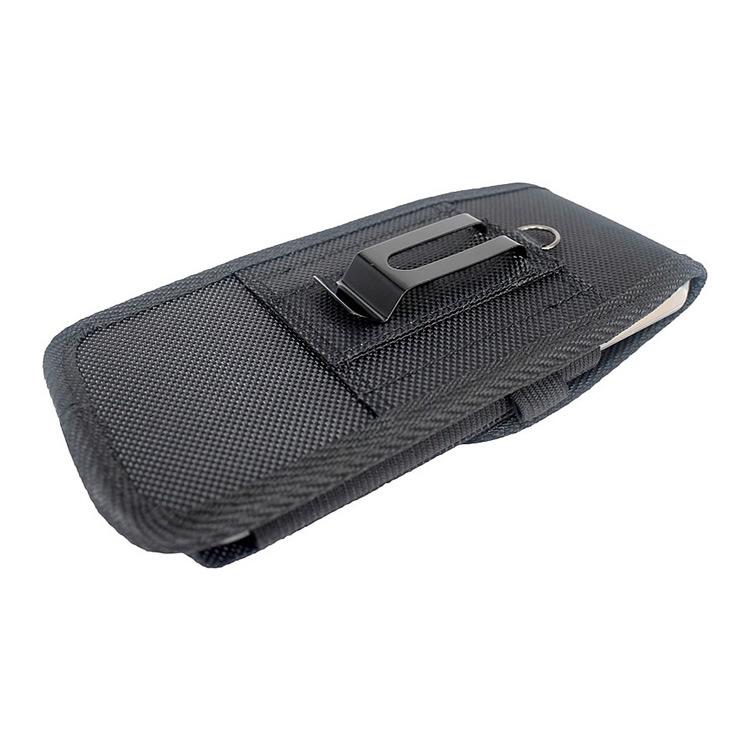 Men's Vertical Style Mobile Phone Waist Bag with Magic Sticker, Nylon Oxford Cloth, Iron Buckle – Universal Fit for Middle-Aged and Elderly.