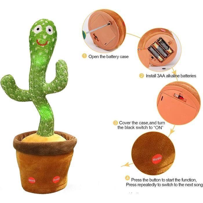 Cactus qui danse et rpte Jouet de Mignon Cactus Dansant Luminescent Cactus Chantant EnfantsChant 120Enregistrementclairage