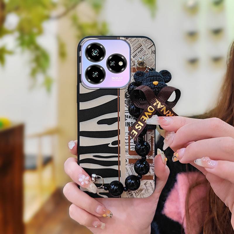 Cute Simplicity Phone Case For ZTE Blade V60 Design/Axon 60 Lite Protective Case Bear Bracelet Dirt-resistant Anti-knock