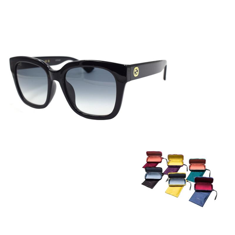 Gucci Logo Minimalist Series Fashion Style Holiday Travel Universal Square Sunglasses Unisex sunglasses Black Dark-Blue-Gradient GG1338SK-003