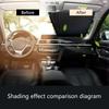 Sun Shade for Car Large Retractable Windshield Visor Protector Blocks UV Rays Auto Sunshade Fits Front Window Suction