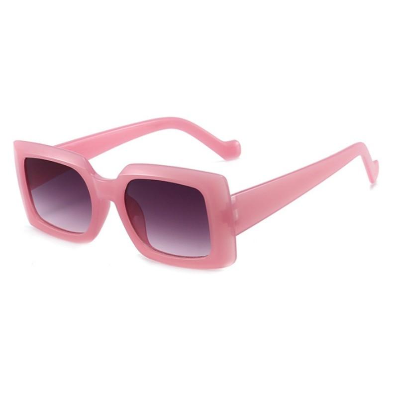 Trendy Large Rim Sunglasses Square New Street Snap Sunglasses Jelly Color Fashionable Sunglasses