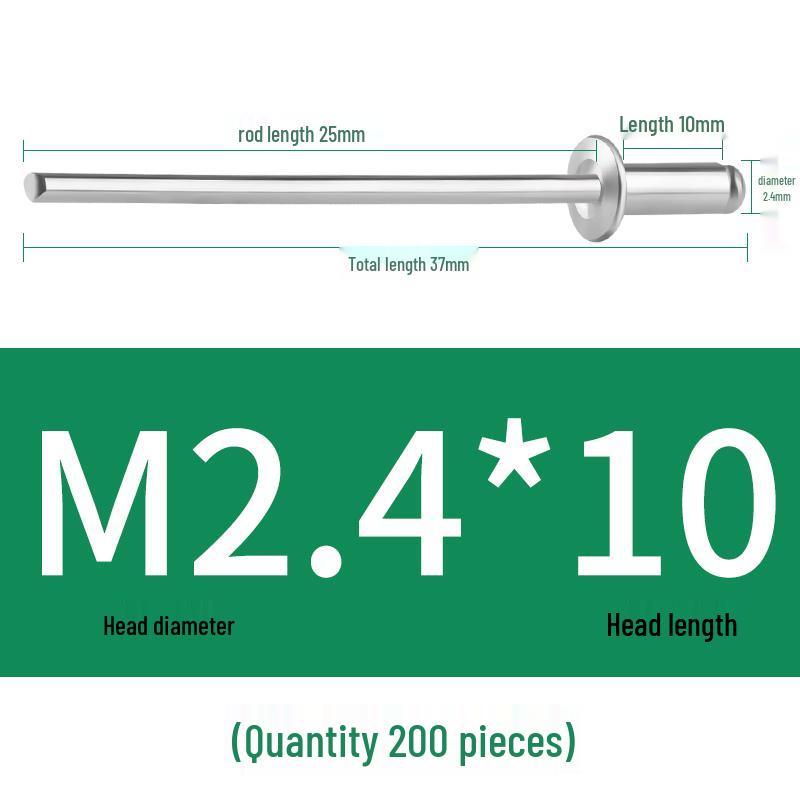Aluminium-Blindnieten - Rundkopf M3.2, M4, M5, M6