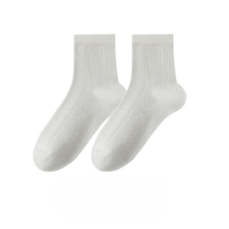 Women's Summer Thin Simple Pure Color Breathable Boneless Sweat Absorption Deodorant Socks
