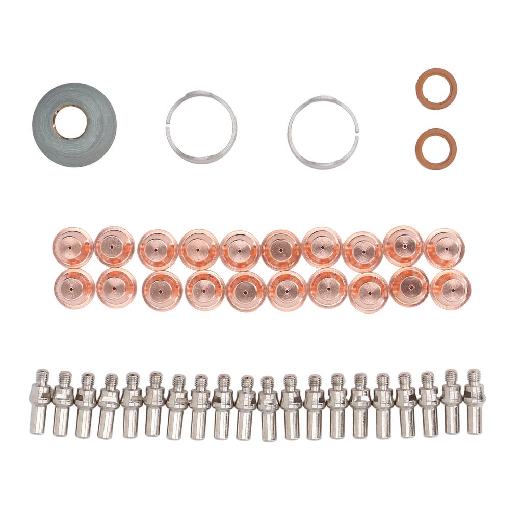 45 Pcs Set Plasma Cutting Torch Electrode Tip Kit Electrodes Tips Shield Cap Standoff Guides Swirl Rings for IPT60