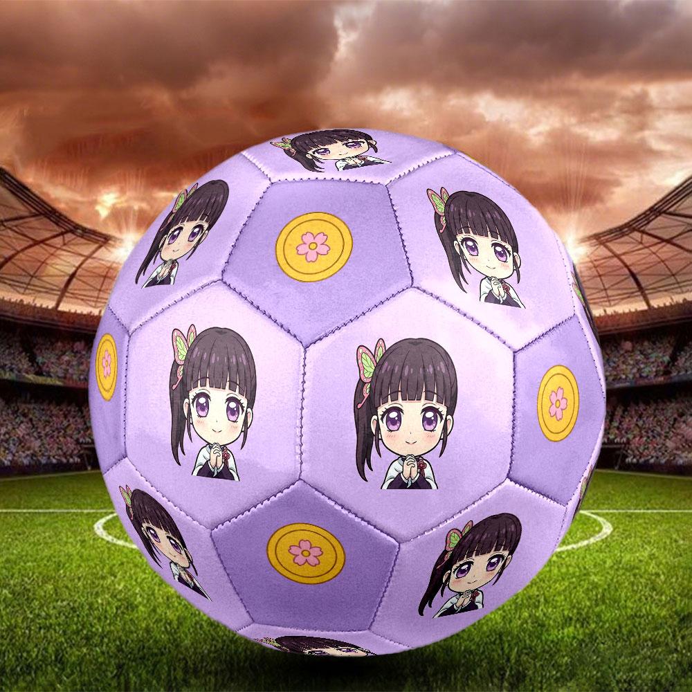 1pc Demon Slayer Kimetsu No Yaiba Soccer Ball Size 5 Indoor Soccer Ball Fashion Colorful Backyard Game - Great For Sports Fans Gift HE16