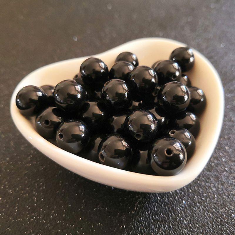 

Natural Red Agate Black Agate DIY Braided Rope Materials Accessories Tail Beads Loose Beads Bracelet Wrist String Necklace Accessories Black Onyx 8mm(Five)