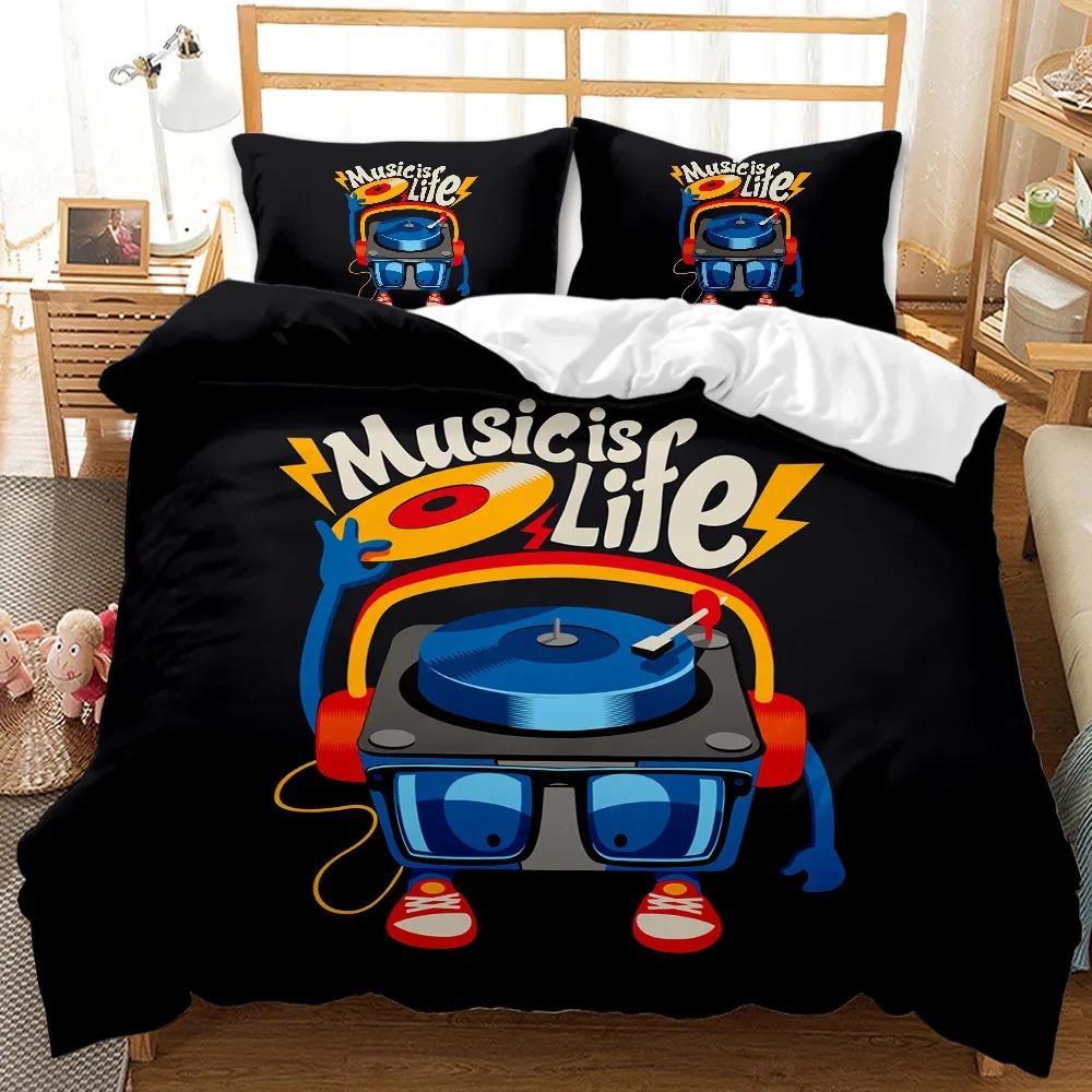 Dinosaur Duvet Covers Pillowcases Set Polyester Lovely Pattern 3D Cartoon Quilt Cover Custom Bedding Set Queen Size