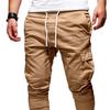 Herren Dicke Cargohose Kordelzug Taille Warme Jogginghose Herbst Winter Freizeit Hose mit Mehreren Taschen für Reise Arbeit Alltagskleidung