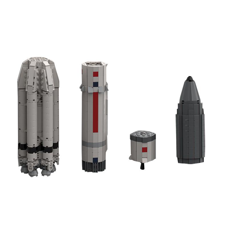 MOC Proton M Rocket Building Blocks 1:110 Saturn V scale Heavy Launch Vehicle Rocket Artificial Universe Bricks Gifts Juguetes