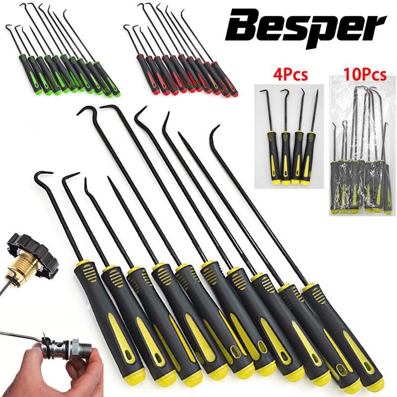 10/4PCS Pick and Hook Set, Precision Automotive Hook, Car Auto Oil Seal/O-Ring Seal Gasket Mini Precision Hooks Puller Remover