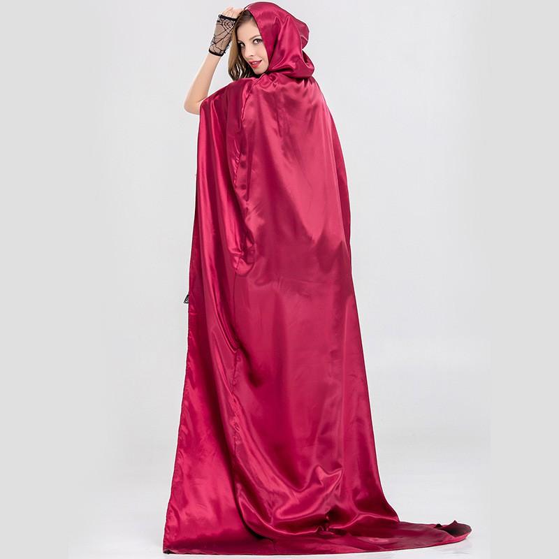 Plus Size Halloween Long Cloak Red Riding Hood Queen Costume Game Role Play Cosplay Outfit Women