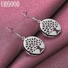 925 Sterling Silver Tree Shaped Pendant Earrings Wedding Jewelry