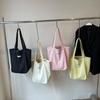 Large capacity tote bag women's new summer striped sewing line simple shoulder bag leisure bag