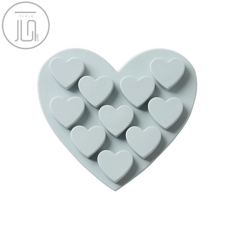10 selv små kjærlighetssilikon håndlaget såpekakeform DIY sjokoladeform bakeform isristform