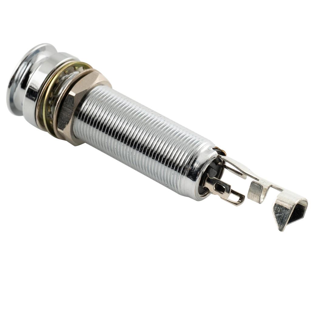 Musiclily Pro 1/4" Mono/Stereo Endpin Output Jack for Acoustic Guitar/Bass, Chrome