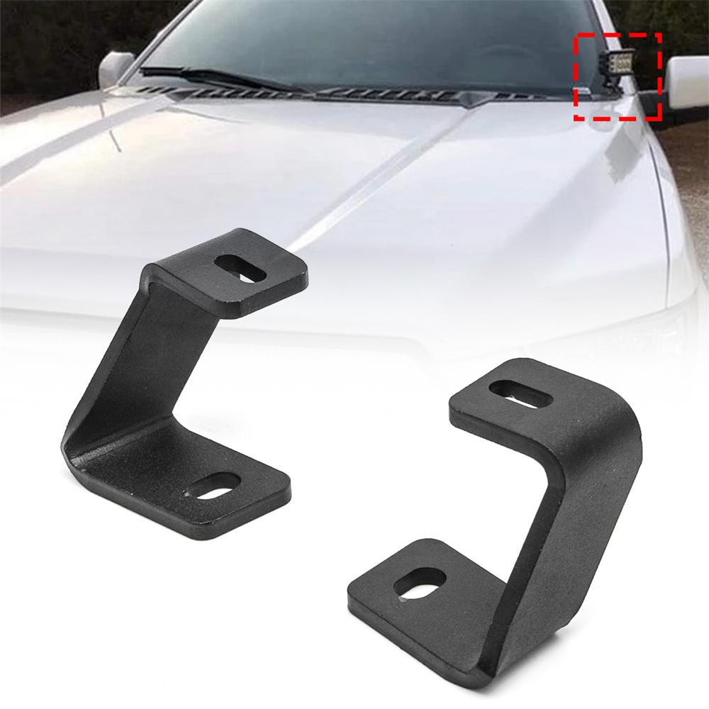 2PCS/SET LED LIGHT POD Hood Ditch Mounting Black Bracket For Ford F150 2017-2021