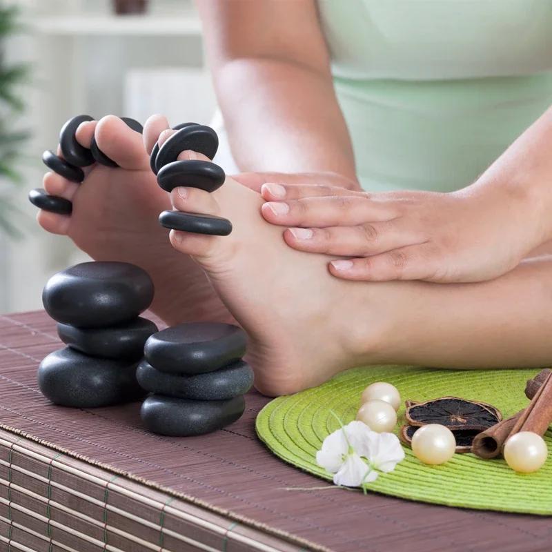 7x11cm 9x7cm 8x8cm Hot Stone Massage lava Stones Natural Energy Massage Spa Stones Set Rock Basalt Wholesale Body Health Care