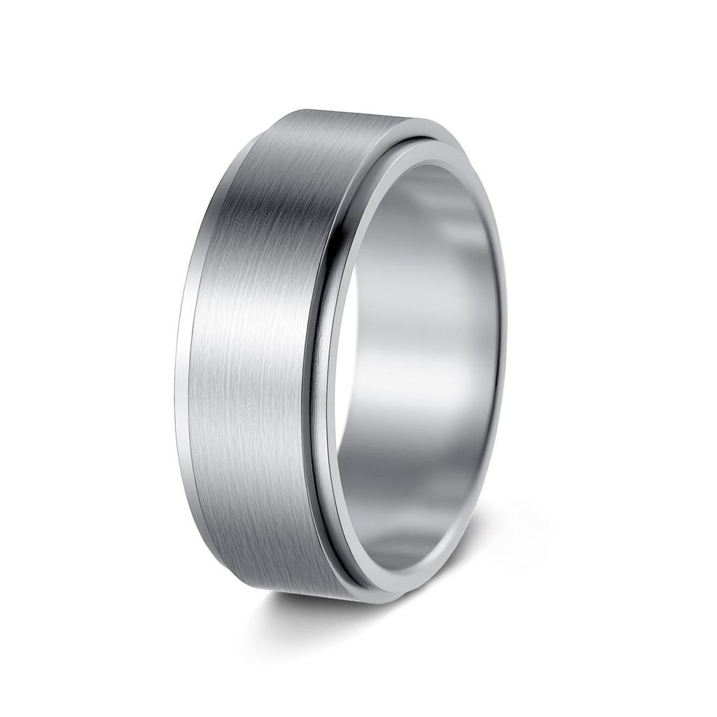 Drehbarer 6/8mm Titanstahl Herren Outdoor Partnerring