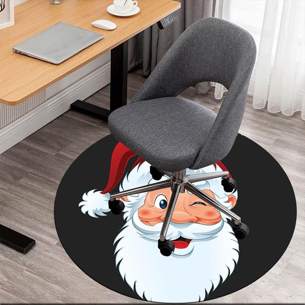 Christmas Santa Claus Face Sticker Decal for KidsRound Non-Slip chair mat chair carpet for office Rugs for Office Decor Gift For Valentine s Day Mothe 80cm by 80cm