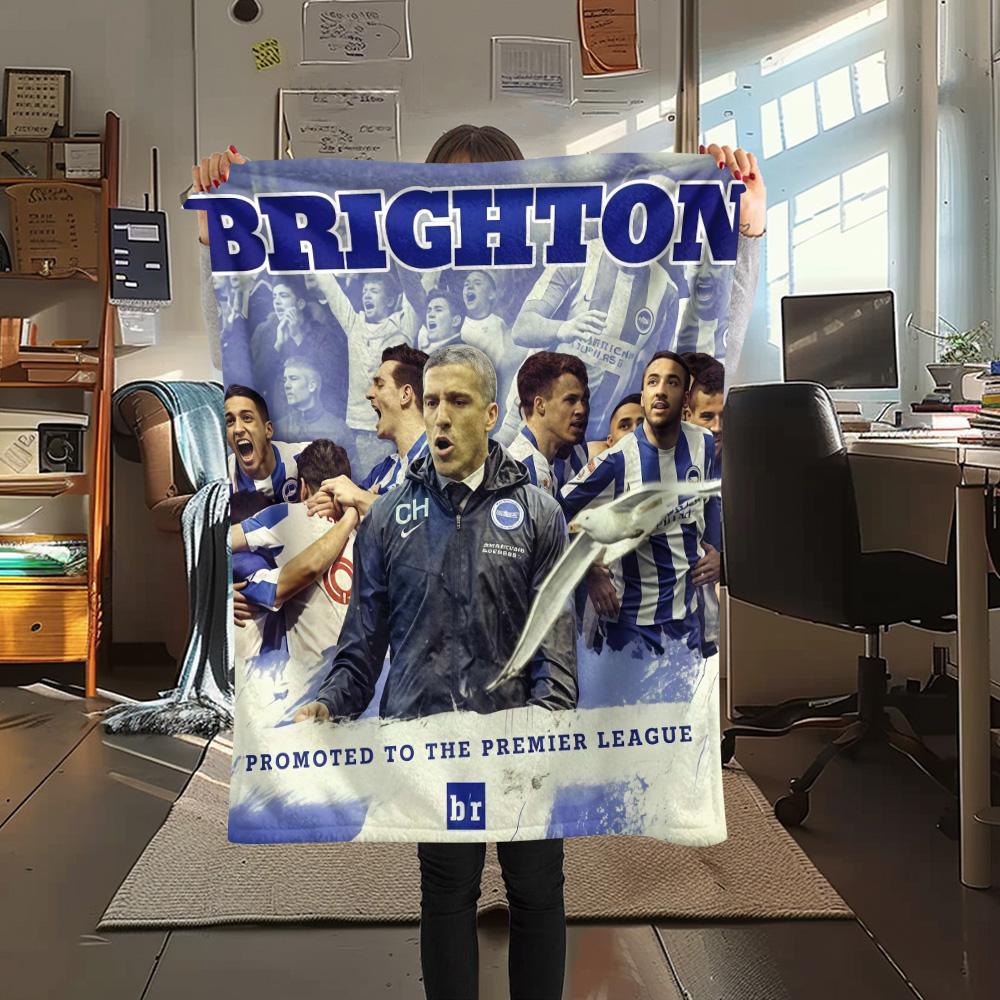 

Brighton Print FlAannel Blanket, High quality Comfortable for All Seasons, Home Decor, Warmth and Comfort 80cm x 120cm