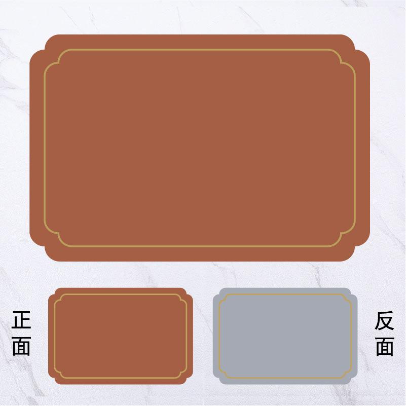 Square light luxury leather placemat waterproof and oil-proof west dining table thermal insulation mat home hotel high temperature resistant coaster