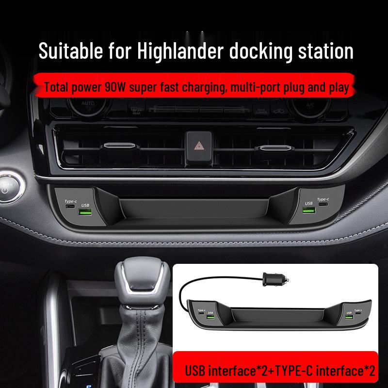 21-23 Highlander/Crown Land Cruiser USB Charger: Smart Fast Charge Expansion.
