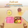 1700ml Lunch Box Microwavable Bento Box Tritan Interlayer Leakproof Storage Box Hermetic Containers Students Adults School