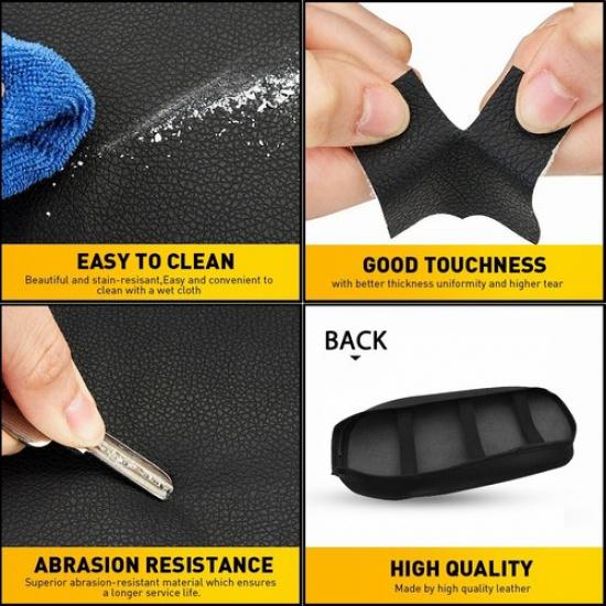 Black Leather Center Console Lid Cover Armrest Trim Fit -2025 Toyota RAV4 EV