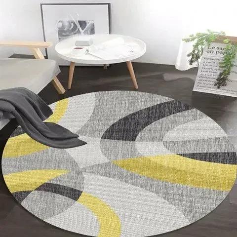 Retro Round Living Room Carpet American Hanging Chair Rugs Bohemia Bedroom Bedside Rug Home Luxury Decoration Sofa Non-slip Mat