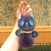 Cartoon Cat Lucky Odd Eyed Cat Plush Keychain Toy Pendant  Accessory Decoration