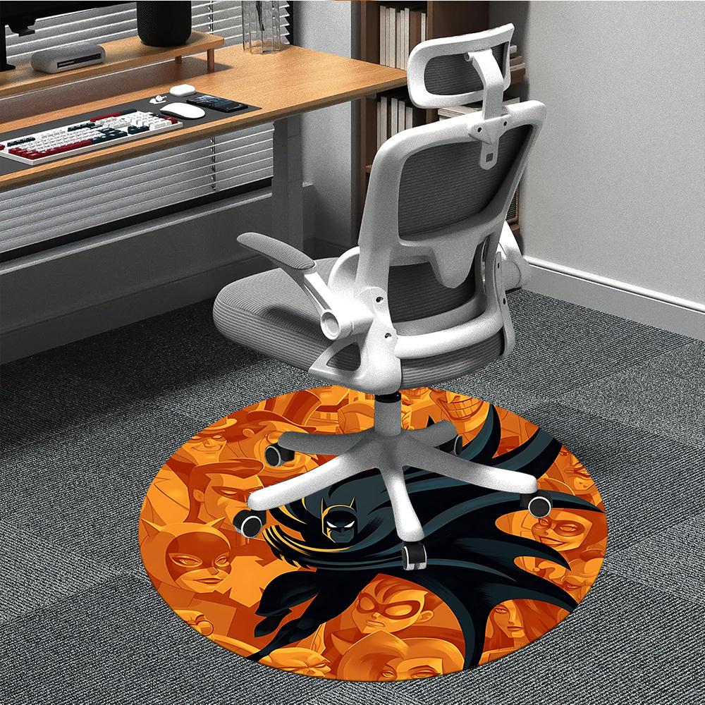

1pc Batman Gotham Office Round Area Rug, Under Office Chairs Bedroom Living Room Home Decor, Room Deco, Available in Various Sizes 80cm
