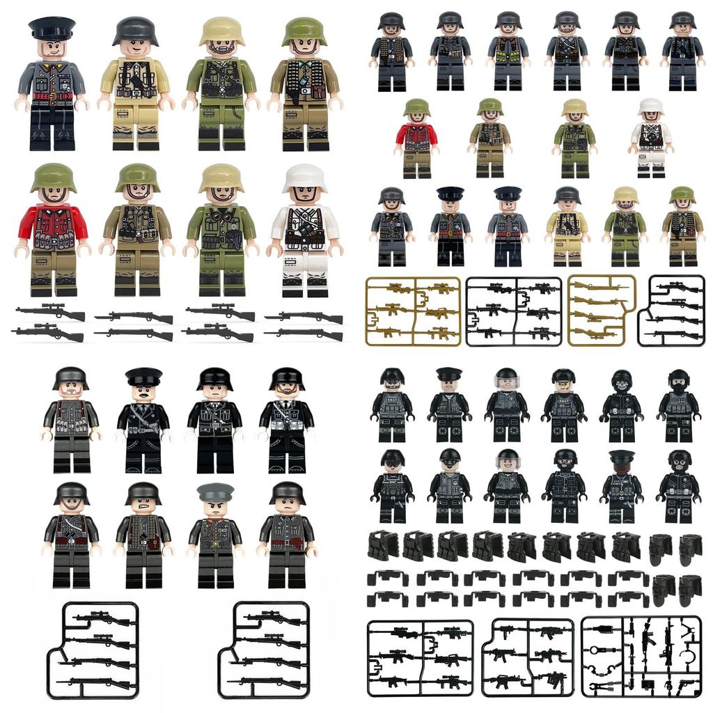 Set di Blocchi da Costruzione Militari in Plastica ABS per Ragazzi Giocattolo Creativo Fai-da-te Collezione