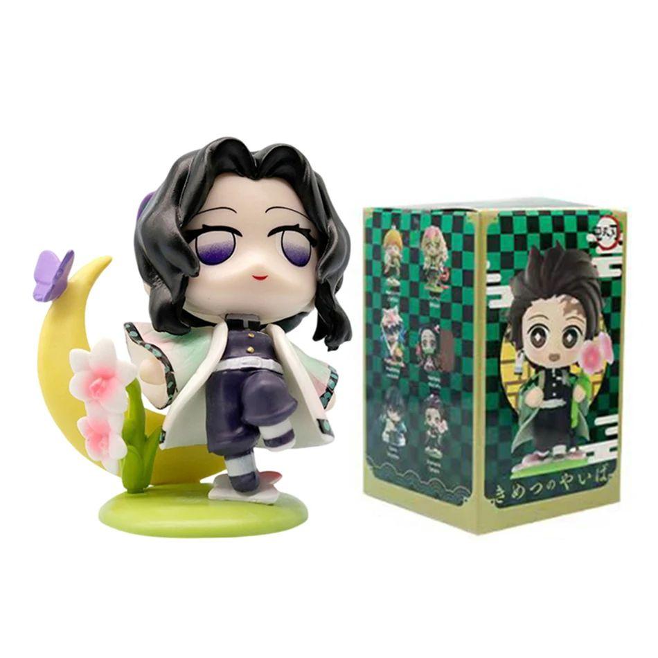 In Stock Demon Slayer Kimetsu No Yaiba Cute And Charming Blind Box Full Character PVC Model Playthings Figure Desktop Ornaments Collectible Gifts